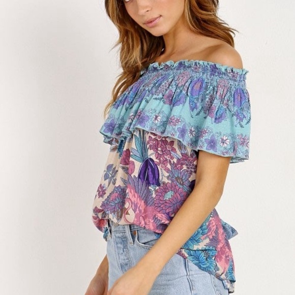 Spell Siren Song Off The Shoulder Top Size Small - Picture 5 of 11